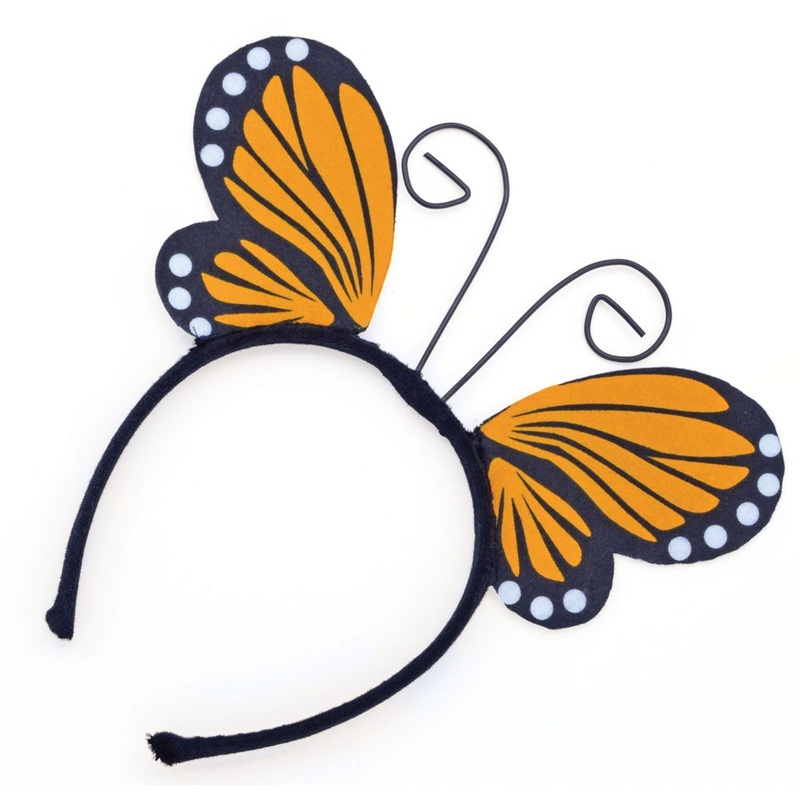 Magical butterfly wing headband yellow