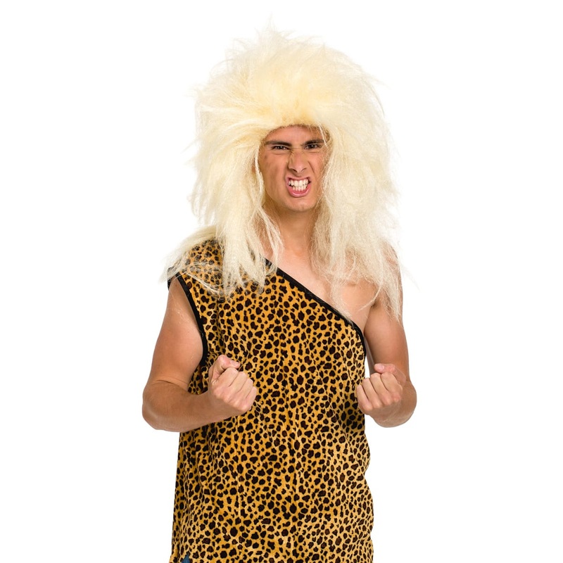 Wild caveman wig blond