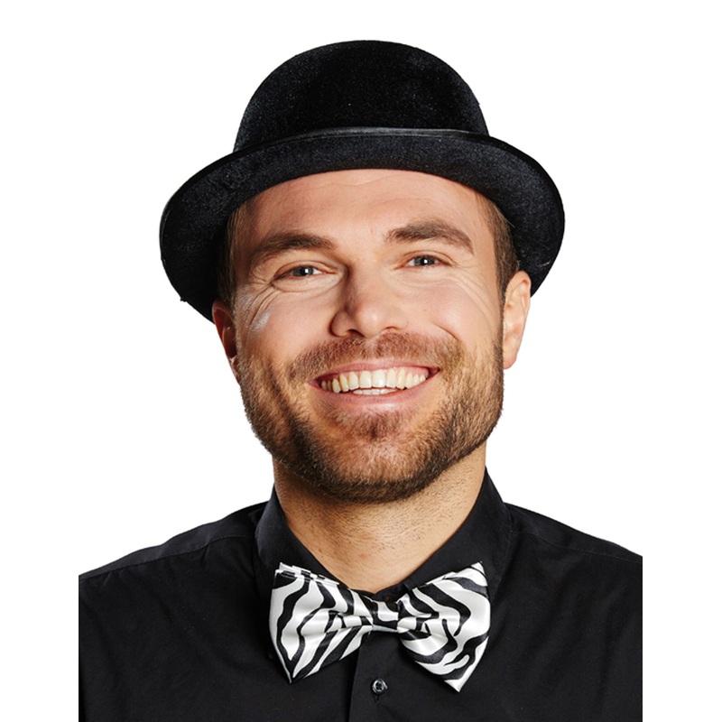 Zebra bow tie in satin look
