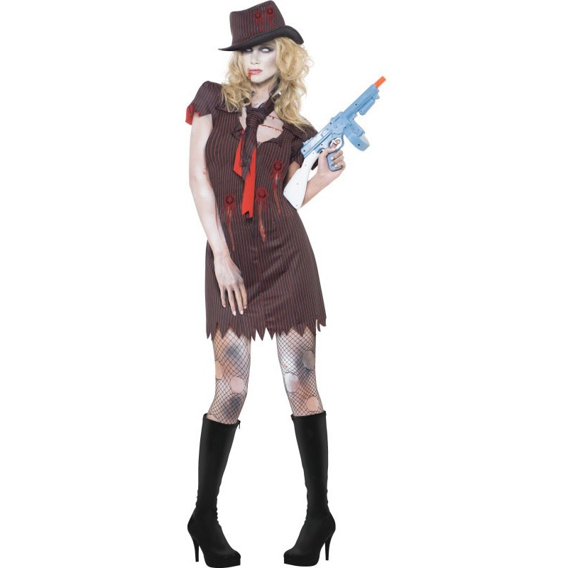 Zombie woman mini dress costume S