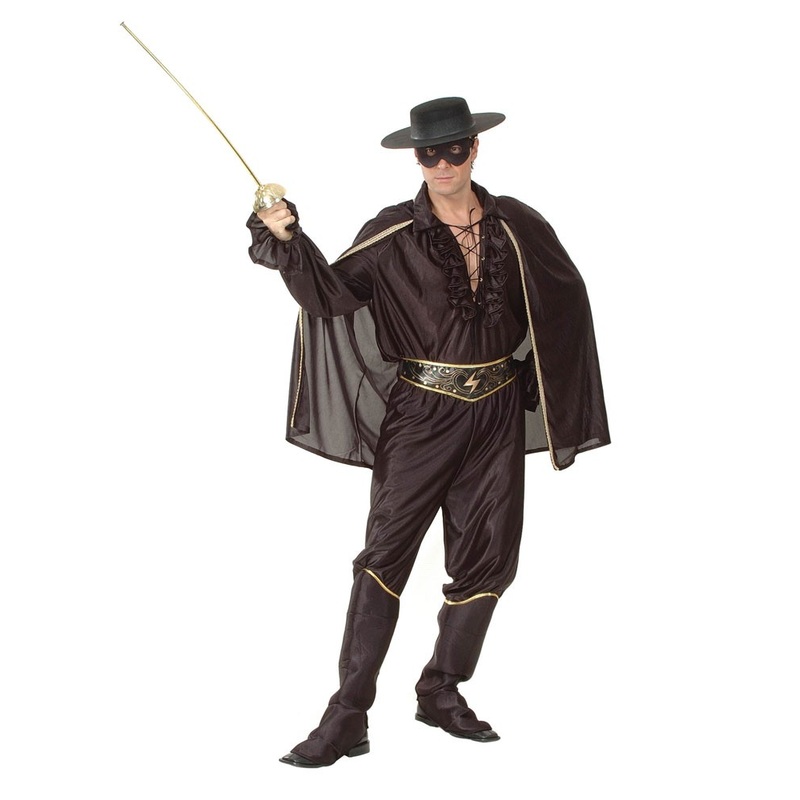 Black bandit king men's costume