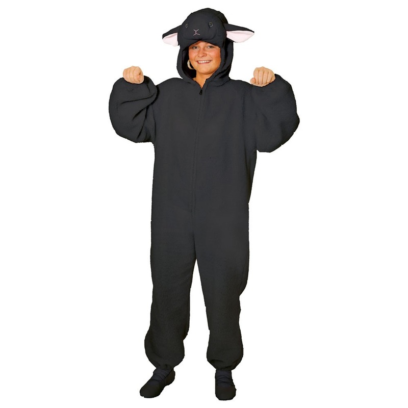 Black sheep plush costume for women