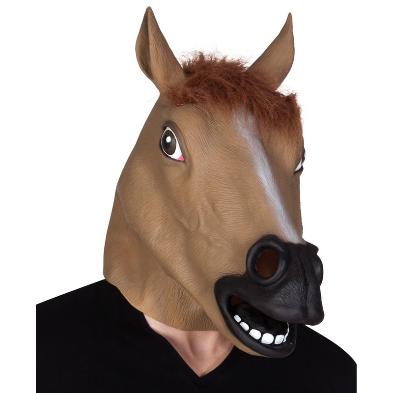 Horse head latex mask