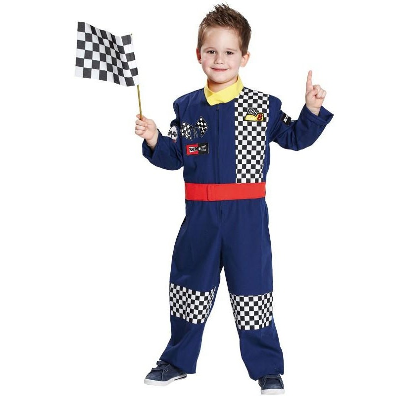 Junior racing driver children's costume 116