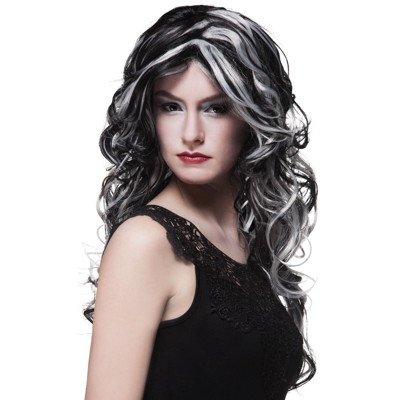 Long Wavy Wig Black-Grey