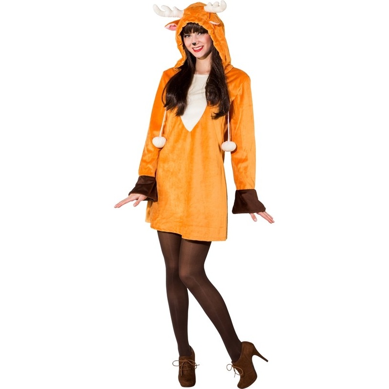 Plush reindeer dress ladies 34-36
