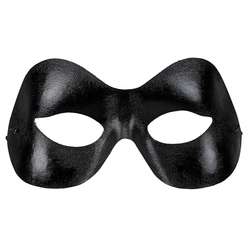 Shiny eye mask in black