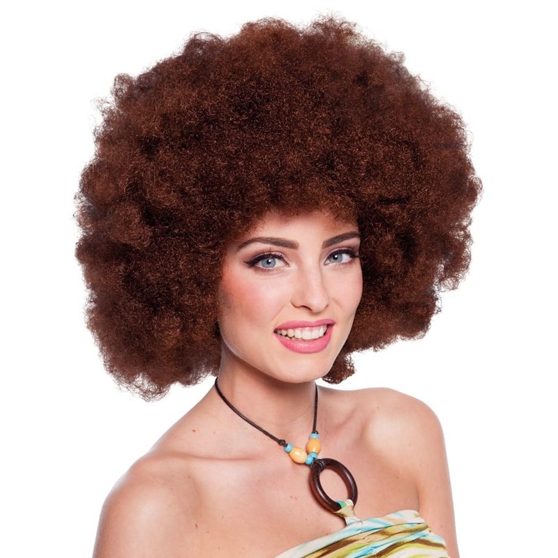 XXL Afro wig in brown