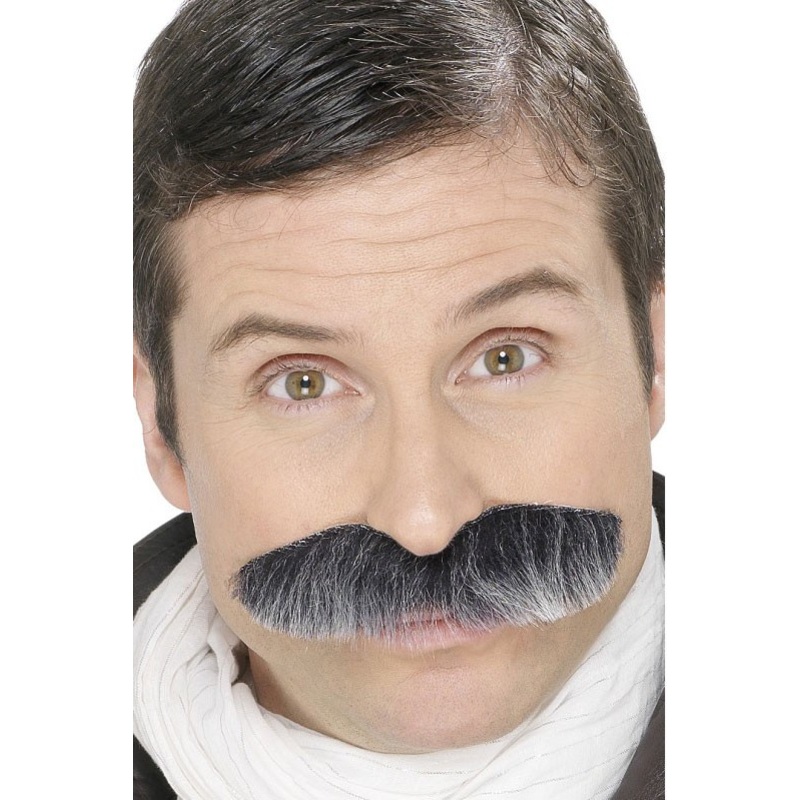 40s mustache black-gray