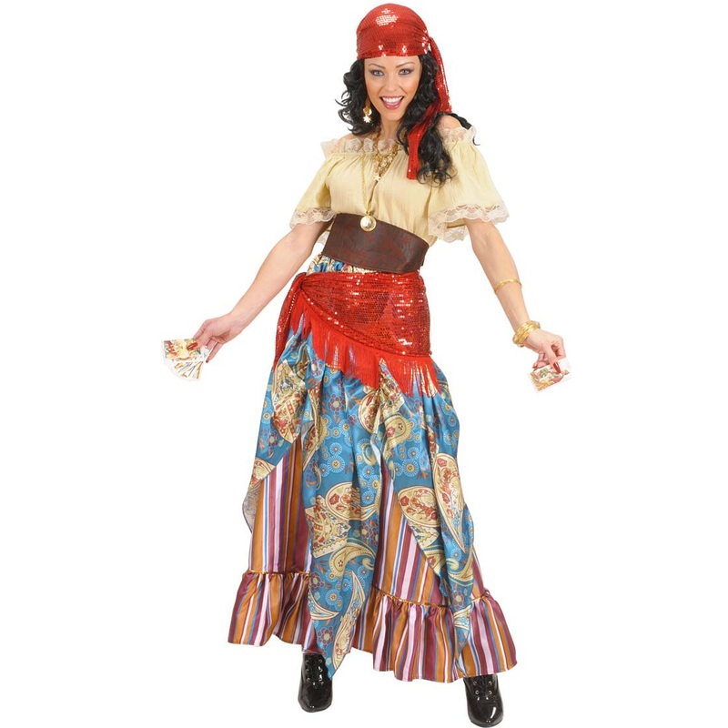 Colorful fortune teller costume S