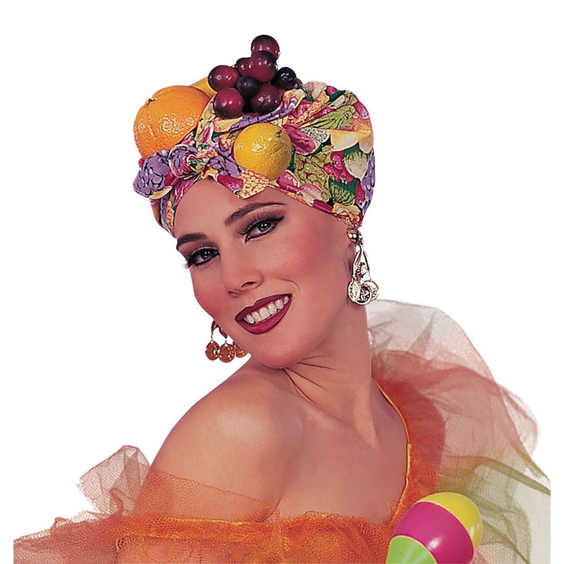 Colorful fruits headscarf exotic