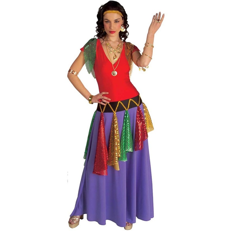 Colorful sequin fortune teller dress S