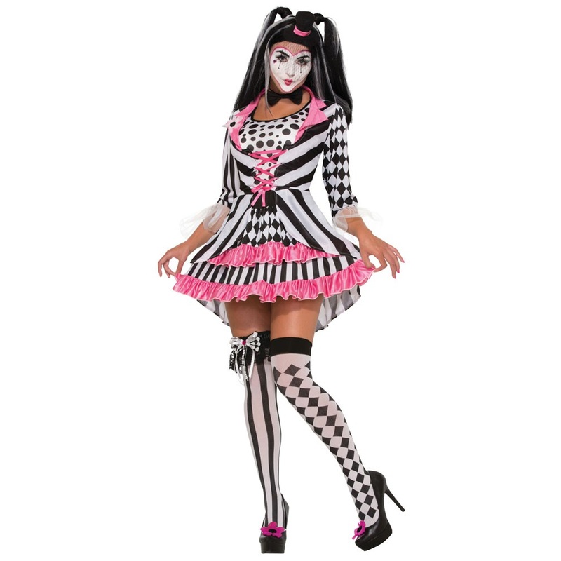 Crazy harlequin lady costume