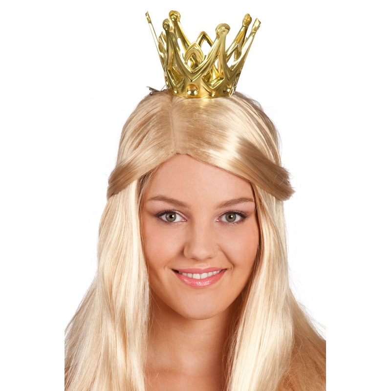 Gold-colored crown princess crown