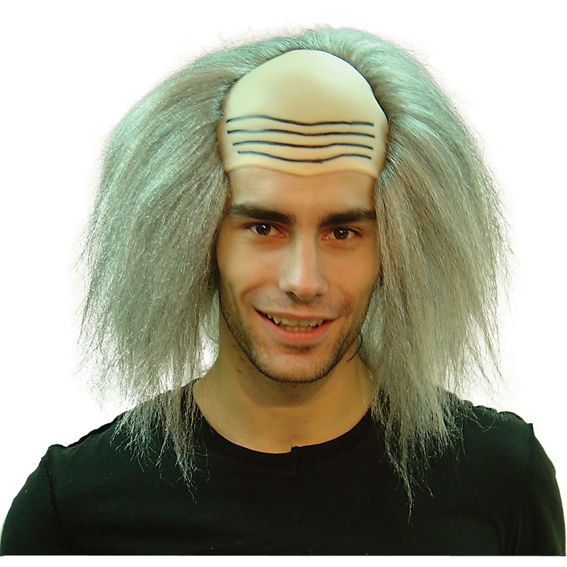 Mad scientist bald wig