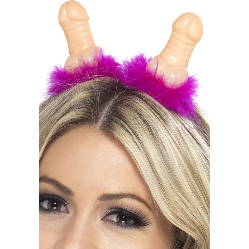 Sexy Willy headband with marabou feathers