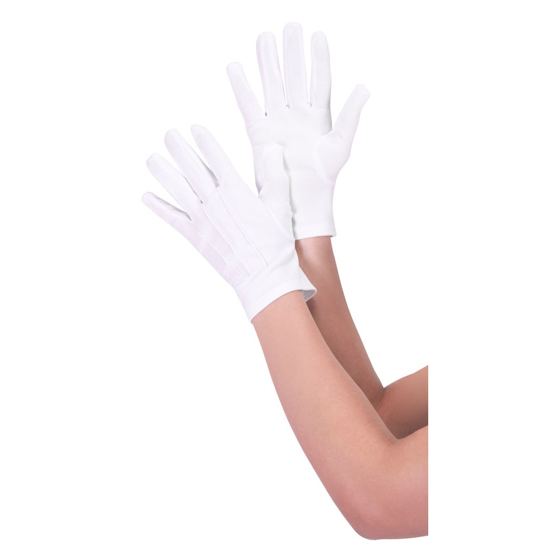 White unisex gloves