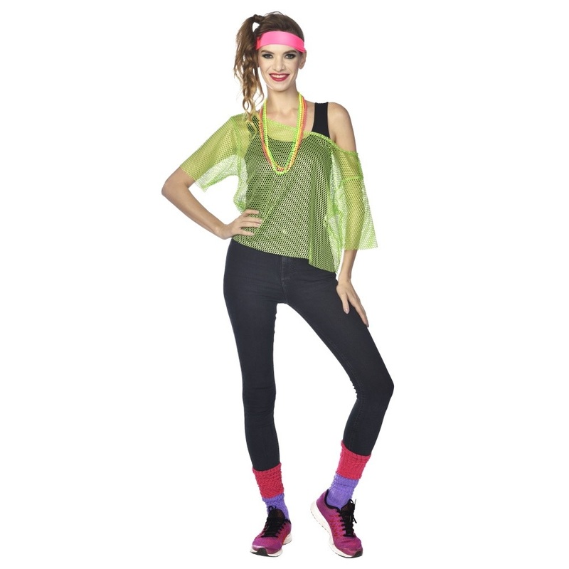 80's Mesh Workout Shirt Yellow S-M