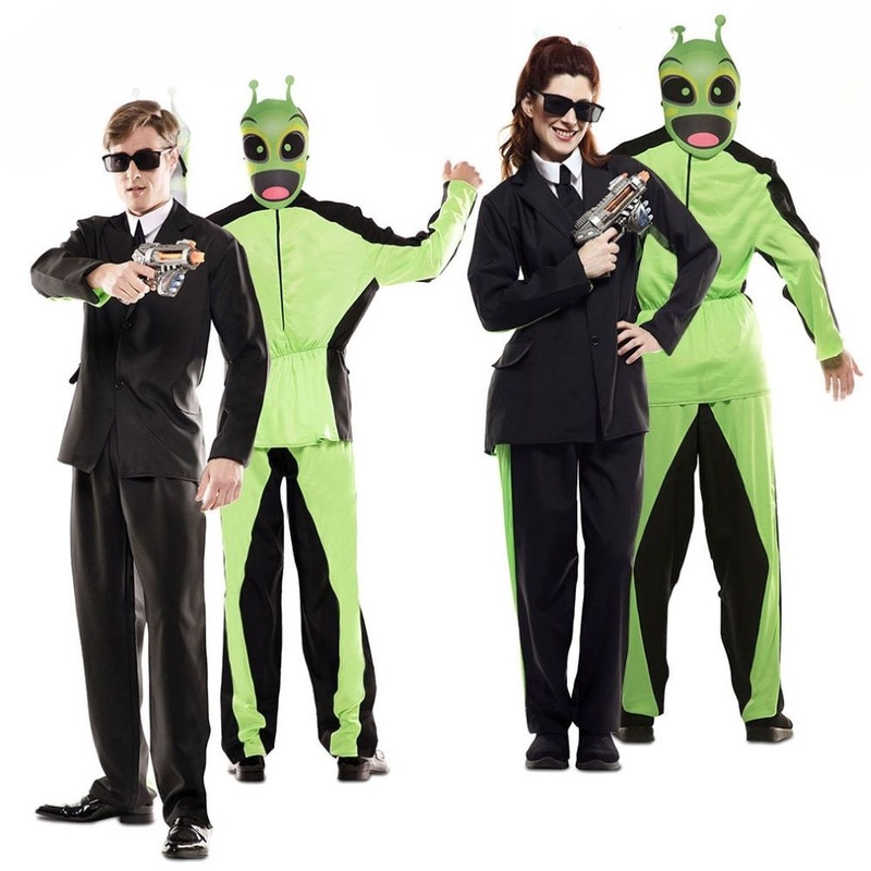 Alien in Suit Double-Side Costume for Adults S
