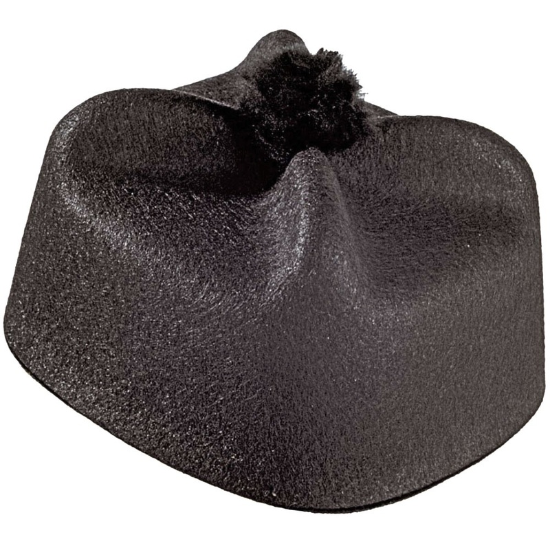 Black pastor hat