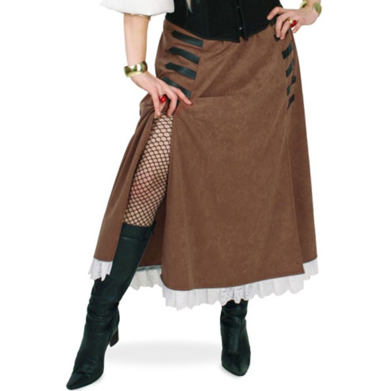 Brown pirate skirt for women 36