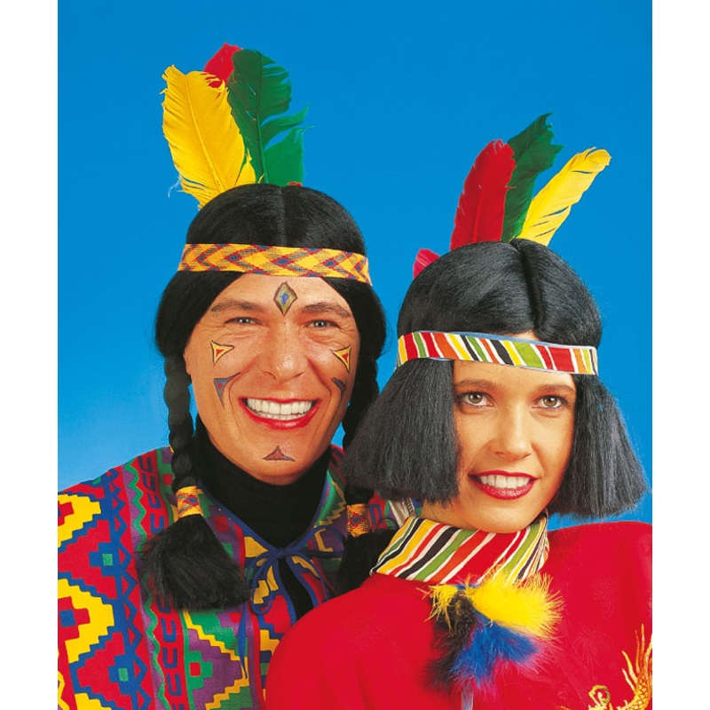 Classic colorful Indian wig