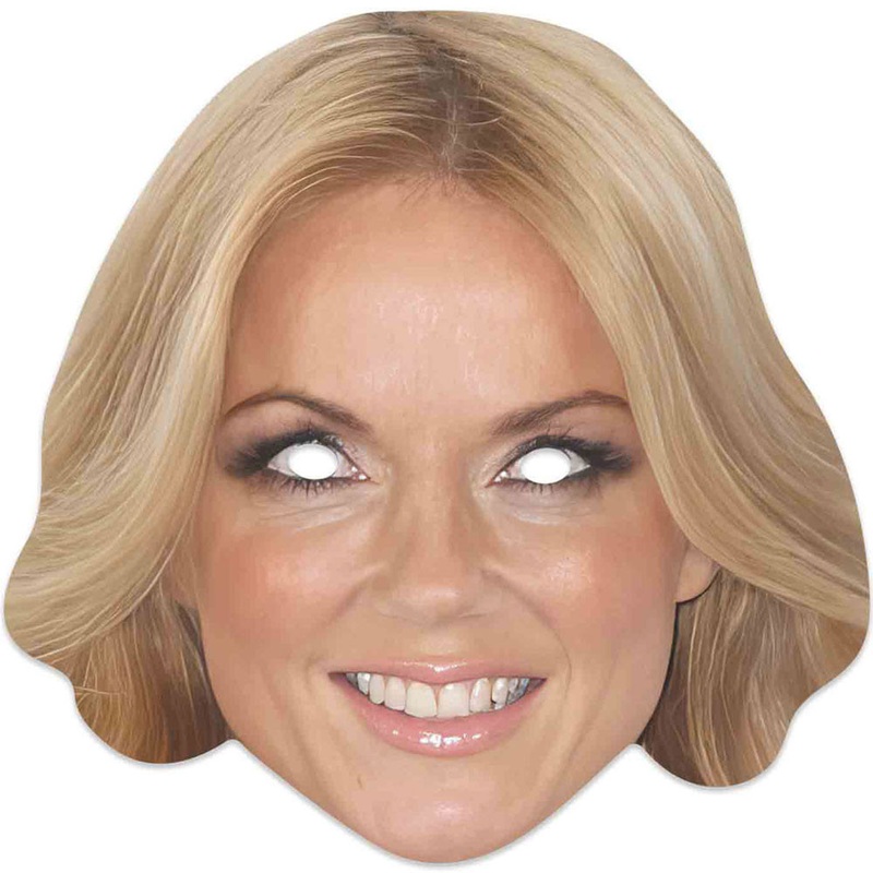 Geri Halliwell mask made of cardboard
