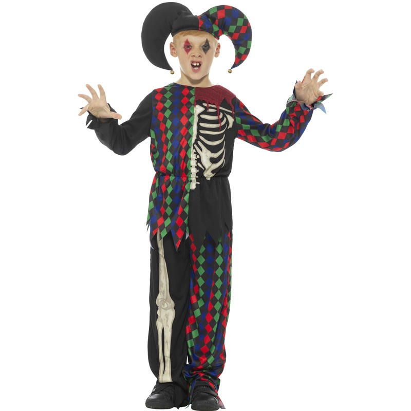 Jolly Jester Horror Fool Child Costume