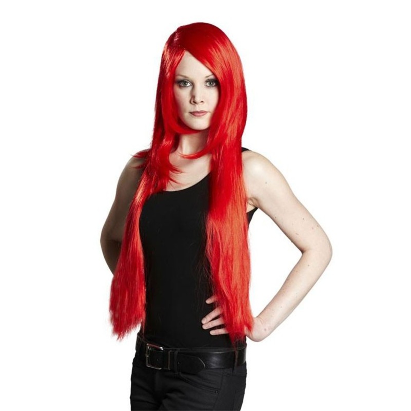 Long red hair wig