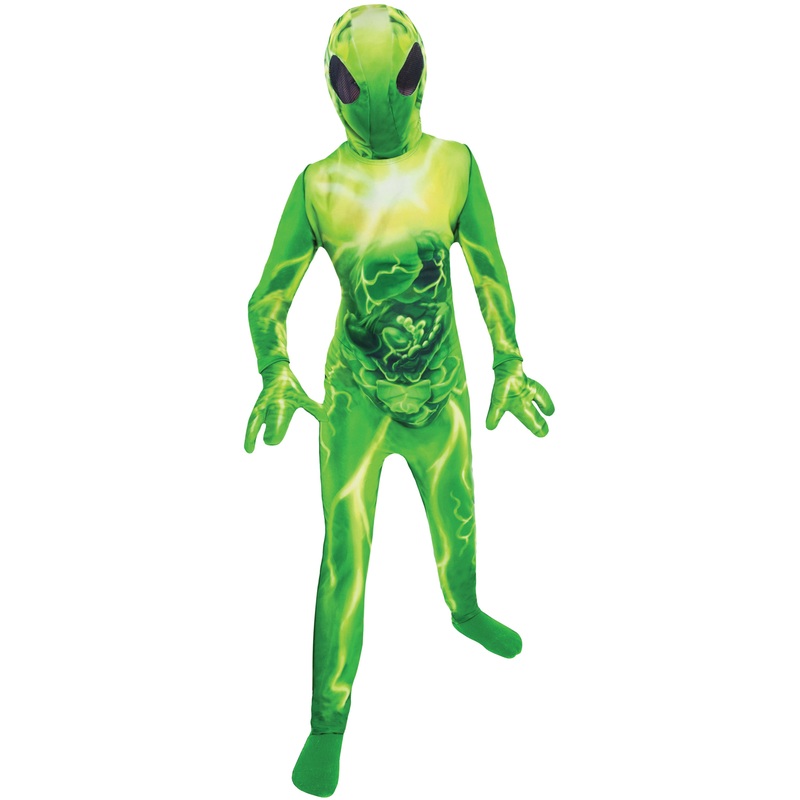 Mystical green alien child costume