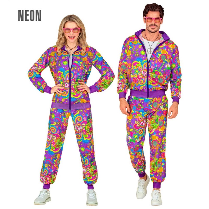 Neon Flower Power tracksuit unisex S