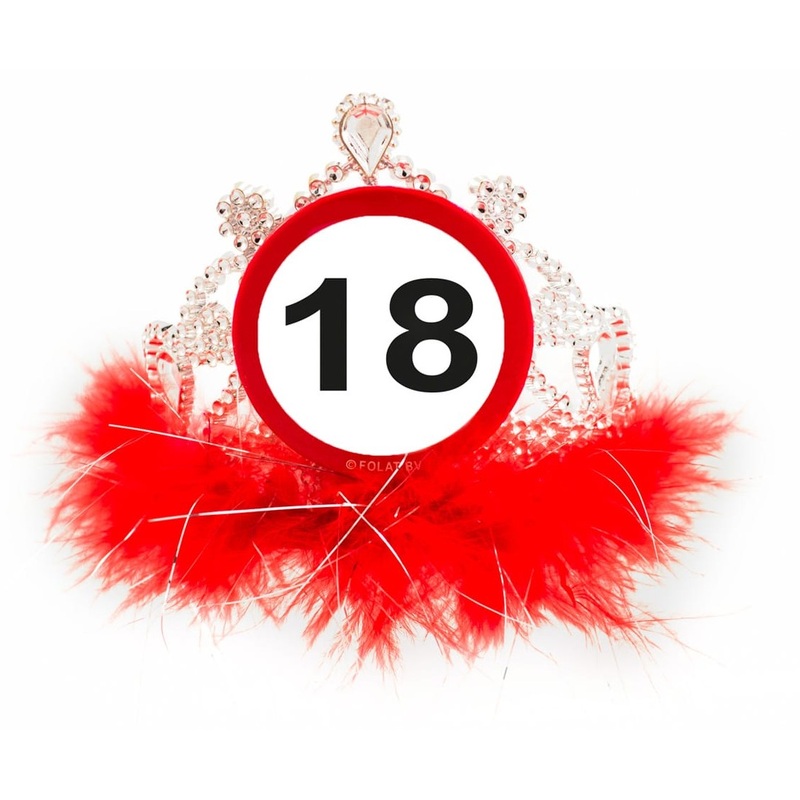 Road sign 18 birthday crown