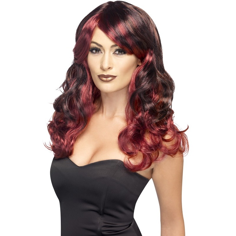 Siren wig black-red