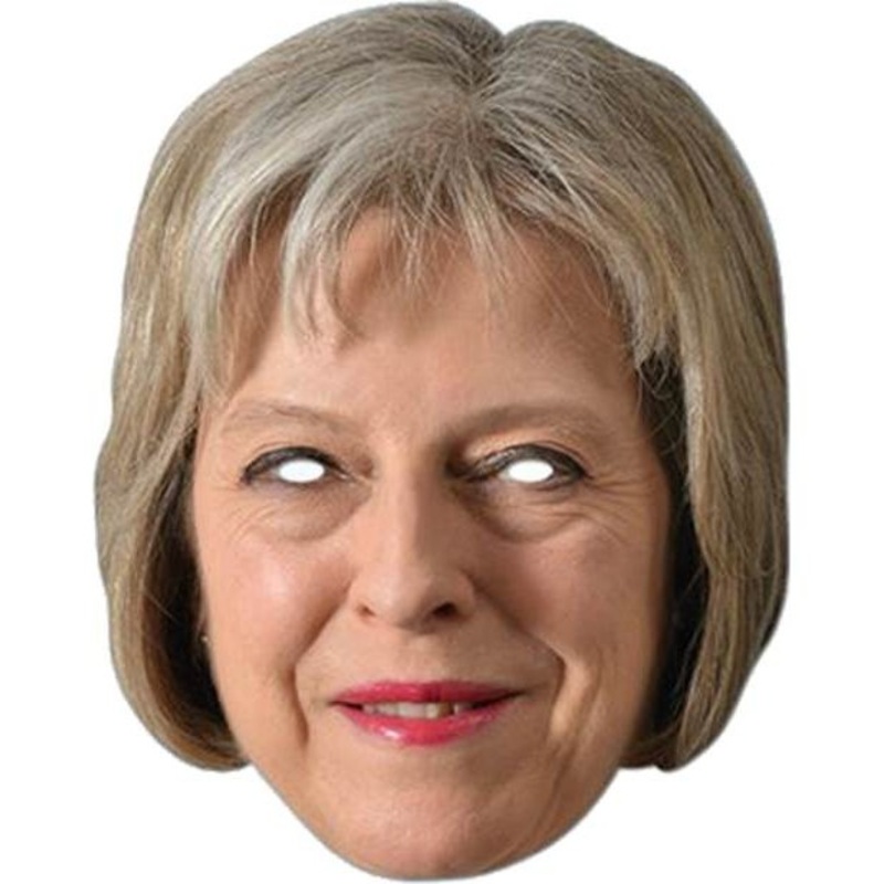 Theresa May cardboard mask 26.6 x 22.2 cm