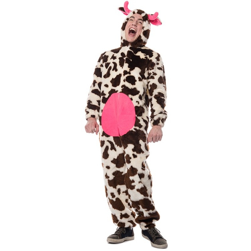 Unisex cow plush costume 48