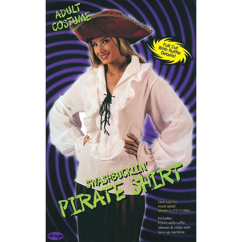 White Elise pirate ruffle shirt