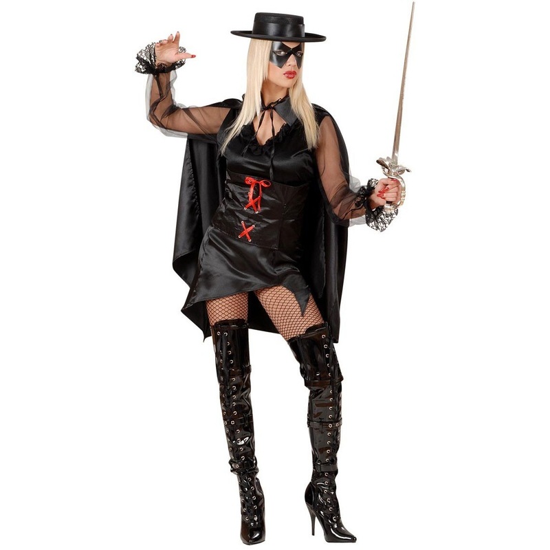 Black bandit queen ladies costume S