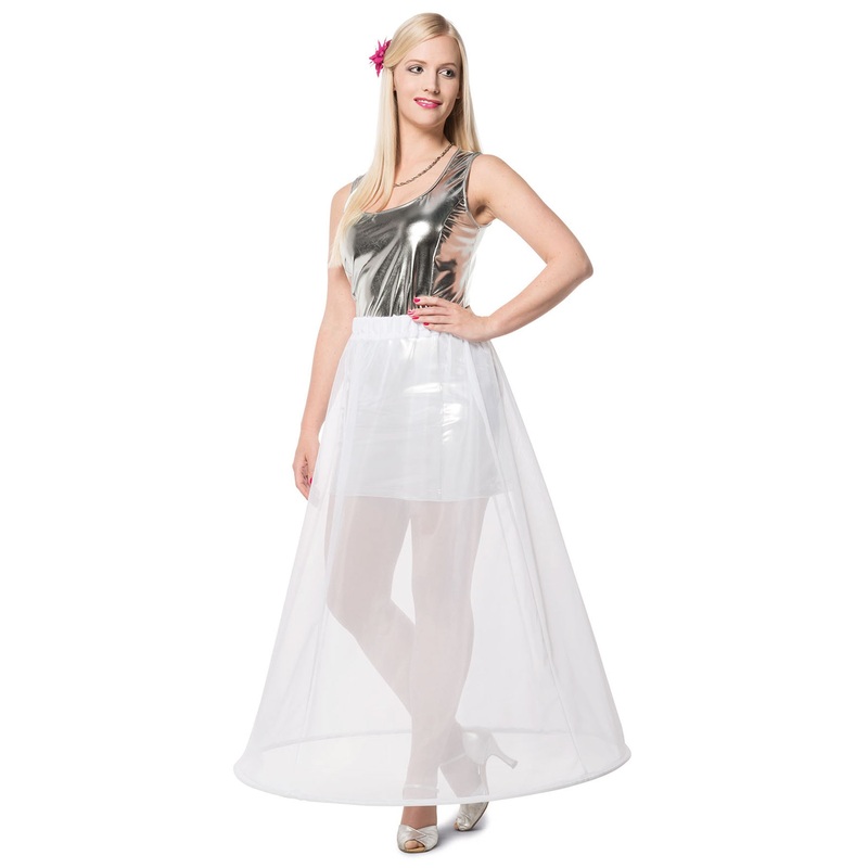 Classic hoop skirt for women white S