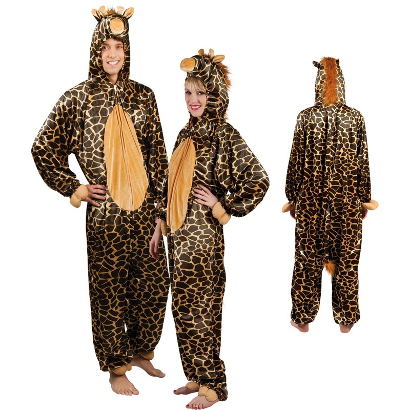 Fluffy giraffe overall M-L