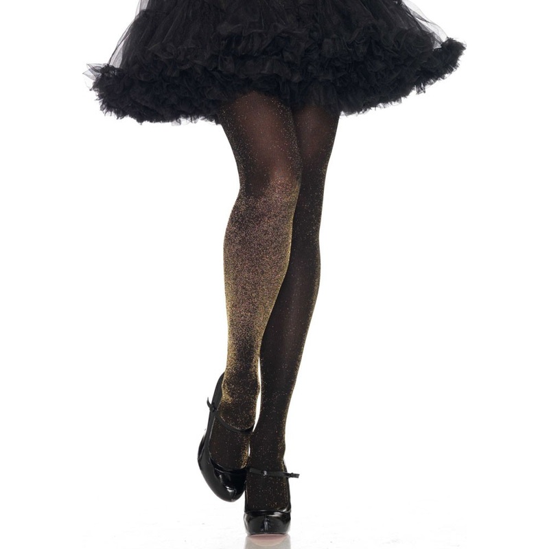 Gold glitter tights
