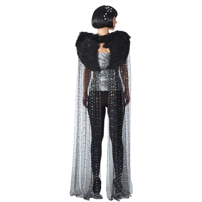 Gothic feather wings with veil