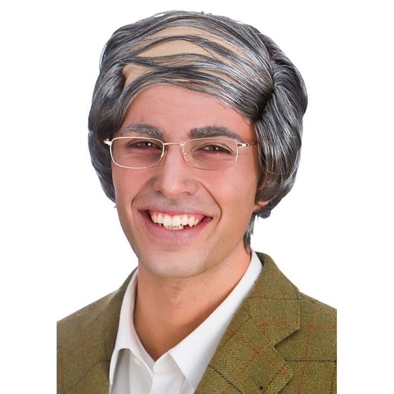 Half bald pensioner wig