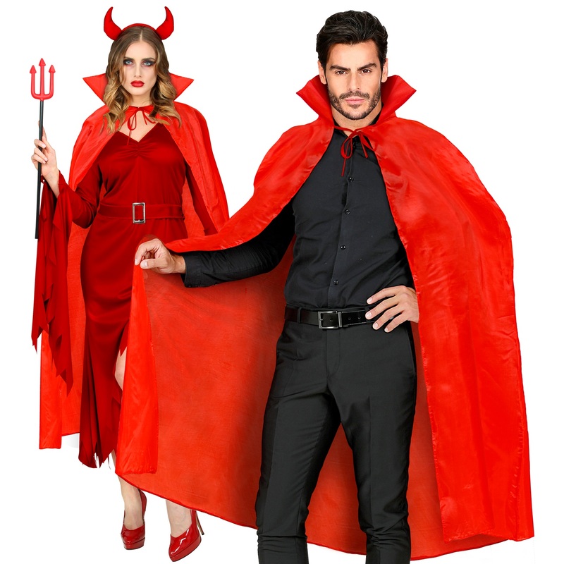 Halloween cloak devil in red 130cm