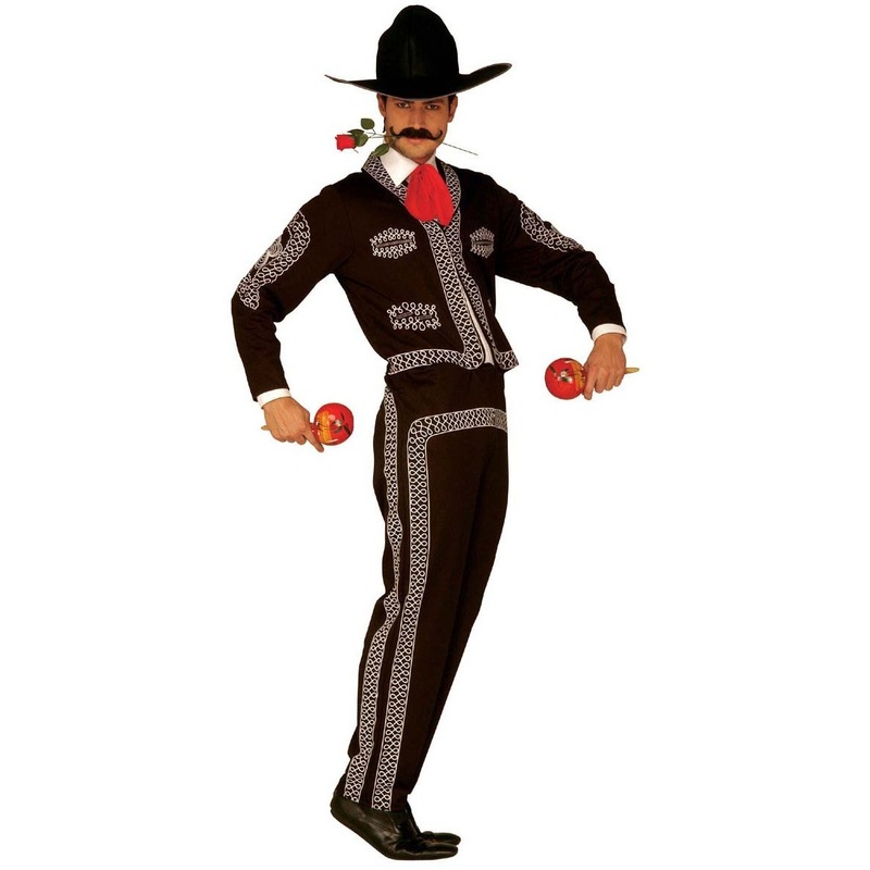 Mexican mariachi musician costume for men S