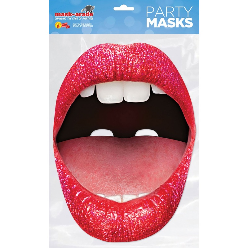 Red glitter lip mask