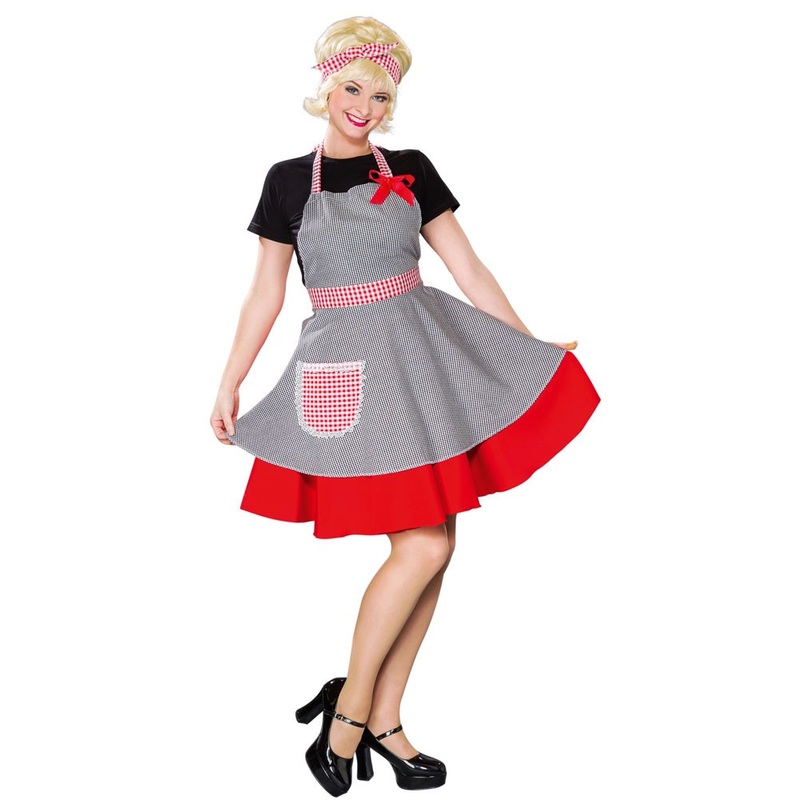 Retro apron with hair band