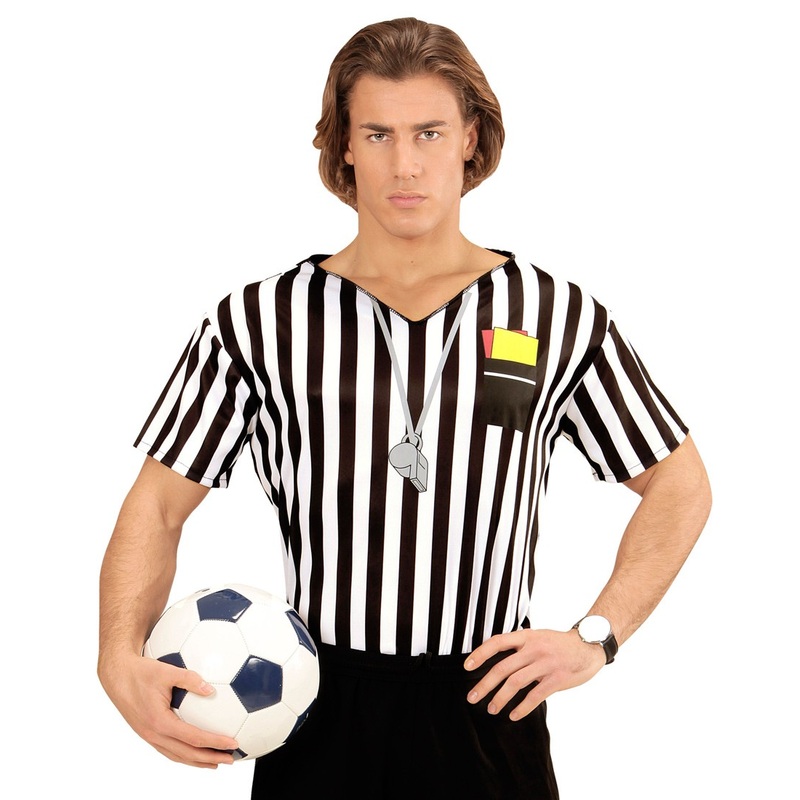 Striped referee shirt M-L