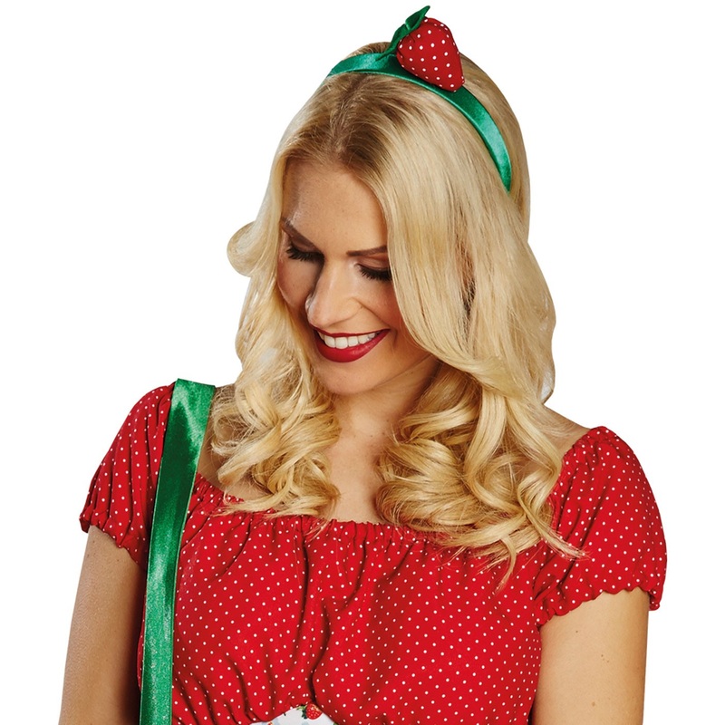 Sweet headband with strawberry application