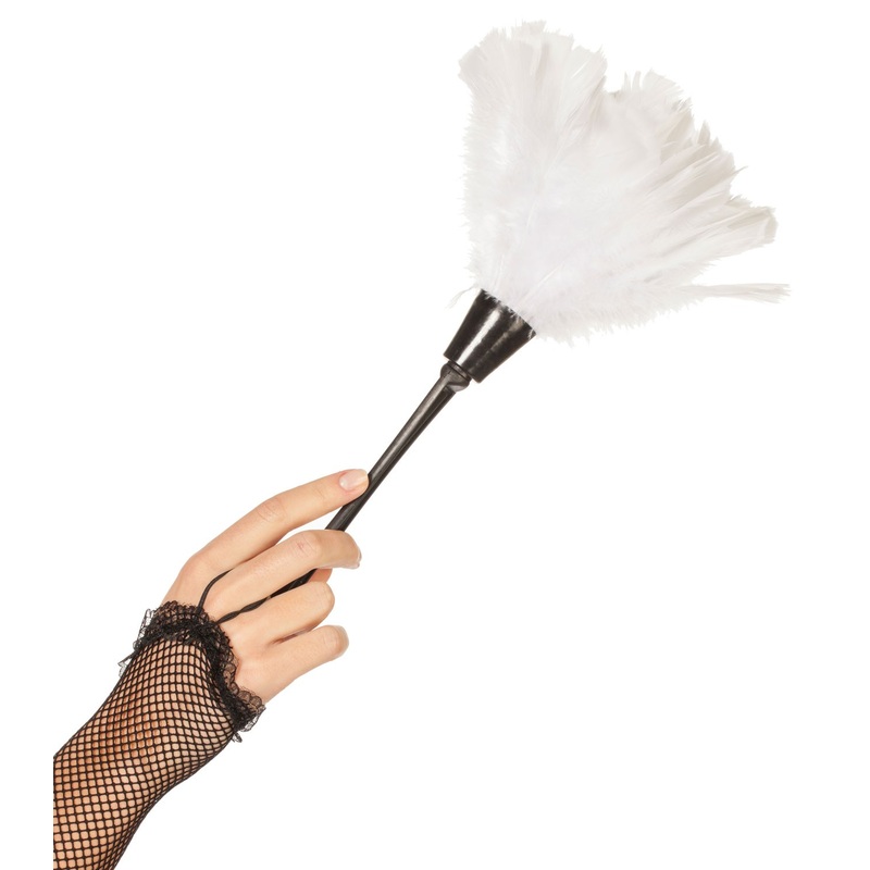 White feather feather duster