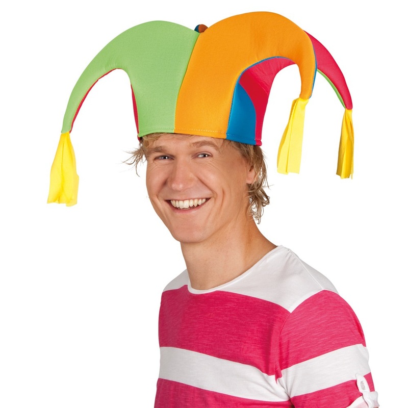 Colorful harlequin hat